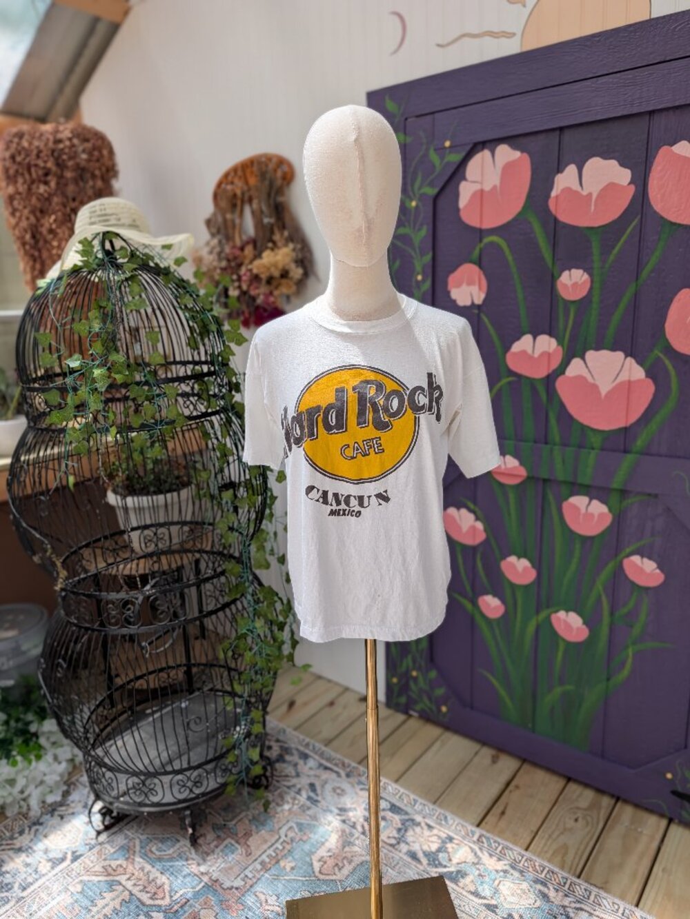 Vintage Hard Rock Cafe Cancun Mexico Tee Shirt, Misprint Size L, AS IS